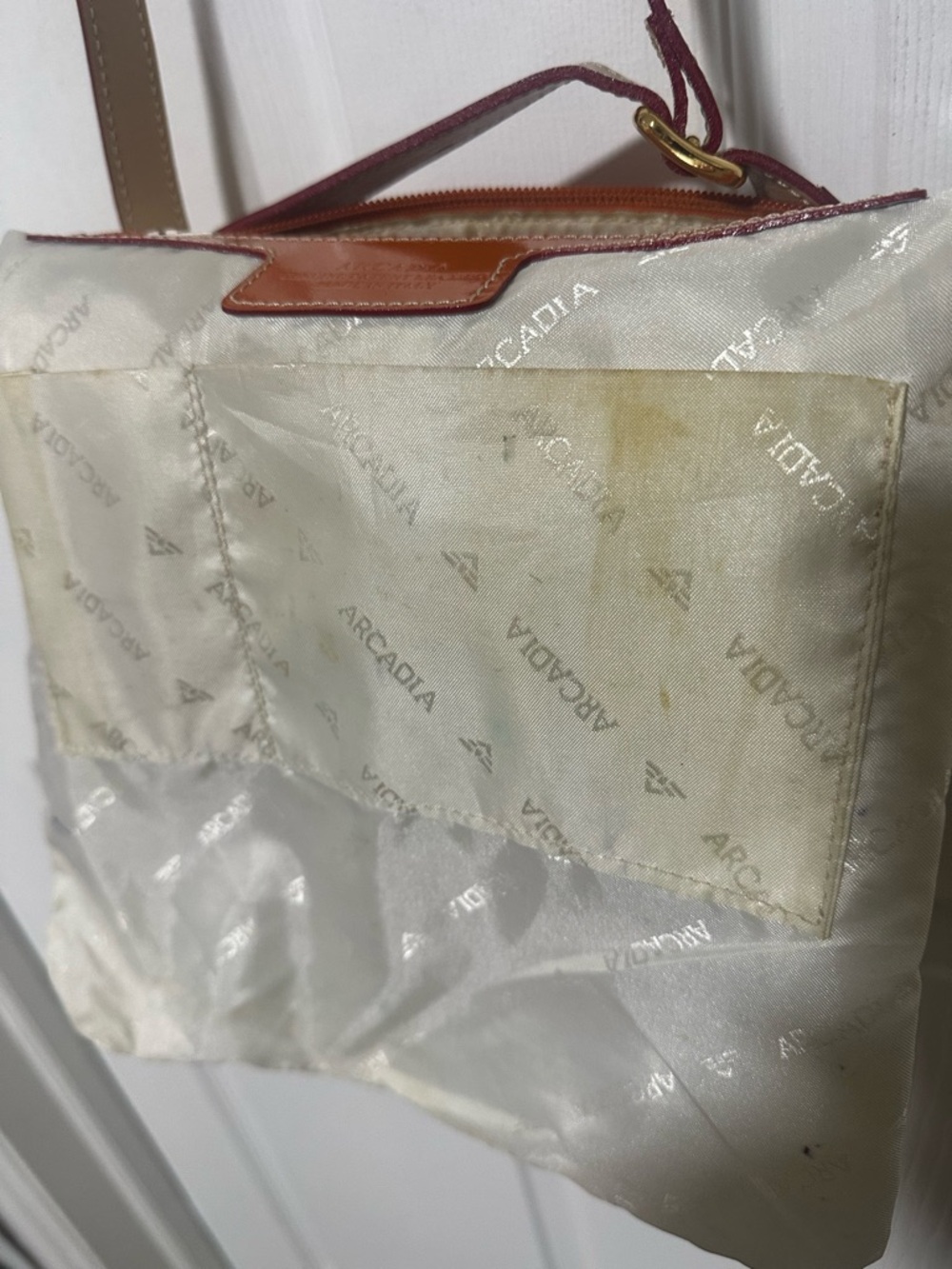 ArcadiaOrange Embossed Crossbody Shoulder Bag - Picture 9 of 9